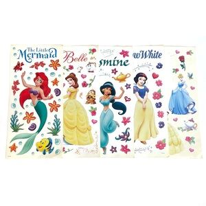 Disney Princess Sandylion Large Sticker Sheets Ariel Jasmine Belle Snow White